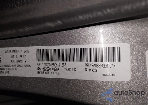 2016 Chrysler 200 Limited from USA, damaged, VIN 1C3CCCAB9GN171367